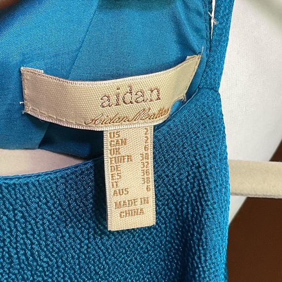 Aidan Mattox Peacock Blue Dress - Picture 10 of 12